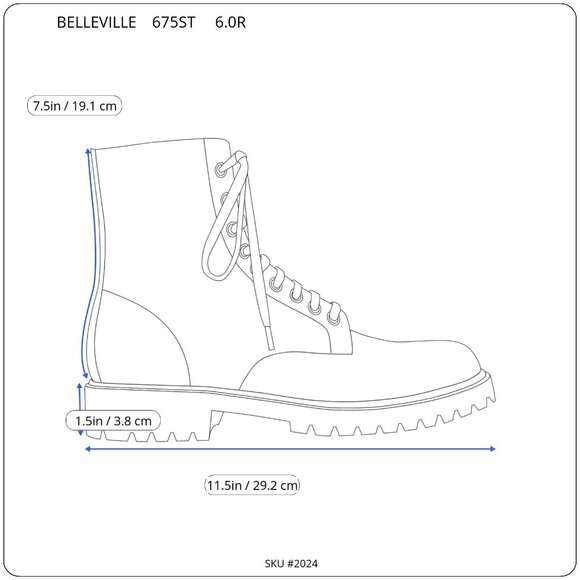 BELLEVILLE 675 ST BOOTS USAF Cold Weather Steel Toe Insulated Green Mens 6.0 R main image 10